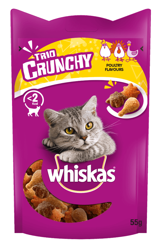 WHISKAS® Trio Crunchy met Kip 55g